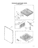 DISHRACK AND PANEL Diagram and Parts List for DU8000XR0  Whirlpool Dishwasher