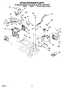 OVEN INTERIOR PARTS Diagram and Parts List for MT4155SPB1  Whirlpool Microwave
