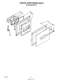 LOWER OVEN DOOR Diagram and Parts List for RB770PXT2  Whirlpool Range