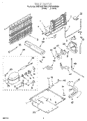 UNIT Diagram and Parts List for 3VET23DKFN00  Whirlpool Refrigerator