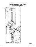 BRAKE AND DRIVE TUBE Diagram and Parts List for LT5000XVW0  Whirlpool Washer Dryer Combo