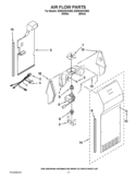 AIR FLOW PARTS Diagram and Parts List for ED5KVEXVQ05  Whirlpool Refrigerator