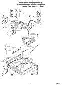 MACHINE BASE PARTS Diagram and Parts List for KAWS850LE2  KitchenAid Washer