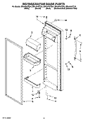 REFRIGERATOR DOOR PARTS Diagram and Parts List for ED5JHAXTS01  Whirlpool Refrigerator