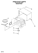 OVEN CAVITY PARTS Diagram and Parts List for YMT4110SKQ0  Whirlpool Microwave