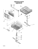 DISHRACK, LIT/OPTIONAL Diagram and Parts List for DU900PCDZ3  Whirlpool Dishwasher
