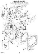BULKHEAD PARTS, OPTIONAL PARTS (NOT INCLUDED) Diagram and Parts List for WED6400SB0  Whirlpool Dryer