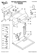 TOP AND CONSOLE PARTS Diagram and Parts List for 7MWG87600SM0  Whirlpool Dryer