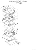 REFRIGERATOR SHELF Diagram and Parts List for 7TS22AQXGW00  Whirlpool Refrigerator