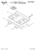 COOKTOP Diagram and Parts List for SF362BEGQ0  Whirlpool Range