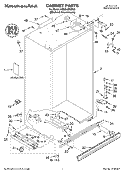 CABINET PARTS Diagram and Parts List for KSSO48FMX00  KitchenAid Refrigerator