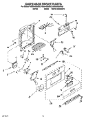 DISPENSER AND FRONT PARTS Diagram and Parts List for KSSS48QMX02  KitchenAid Refrigerator