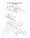MOTOR AND ICE CONTAINER Diagram and Parts List for 3XKGN705001  Whirlpool Refrigerator