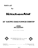 SECTION Diagram and Parts List for KECT305SWH0  KitchenAid Cooktop