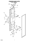 FREEZER DOOR PARTS Diagram and Parts List for IS25AGXRQ02  Inglis Refrigerator
