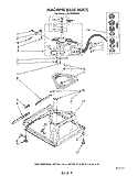 MACHINE BASE Diagram and Parts List for LA8100XWW0  Whirlpool Washer