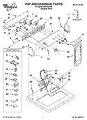 TOP AND CONSOLE PARTS Diagram and Parts List for LGQ7030KQ2  Whirlpool Dryer
