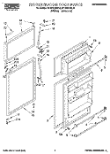 REFRIGERATOR DOOR Diagram and Parts List for RT18DKXBL10  Roper Refrigerator