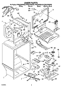 LINER PARTS Diagram and Parts List for KTRS21KMBT00  KitchenAid Refrigerator
