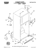 CABINET Diagram and Parts List for RT20DKXEN00  Roper Refrigerator