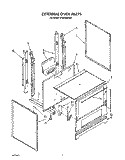 EXTERNAL OVEN Diagram and Parts List for SF302BSRW6  Whirlpool Range