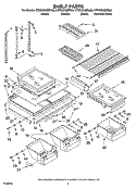 SHELF PARTS Diagram and Parts List for KTRC22KMBT03  KitchenAid Refrigerator