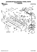 WASHER/DRYER CONTROL PANEL PARTS Diagram and Parts List for YLTE6234DQ4  Whirlpool Washer Dryer Combo