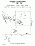 W10293911 BURNER ASSEMBLY Diagram and Parts List for WGD5500XL1  Whirlpool Dryer