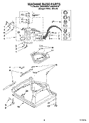 MACHINE BASE Diagram and Parts List for LSR8433KT0  Whirlpool Washer