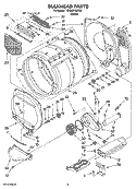 BULKHEAD PARTS, OPTIONAL PARTS (NOT INCLUDED) Diagram and Parts List for YCEM2760TQ0  Whirlpool Dryer