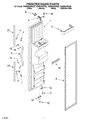 FREEZER DOOR PARTS Diagram and Parts List for 7GS6SHAXKT02  Whirlpool Refrigerator