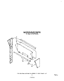 BACKGUARD Diagram and Parts List for SE950PSKW0  Whirlpool Range