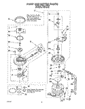 PUMP AND MOTOR Diagram and Parts List for DU900PCDZ3  Whirlpool Dishwasher