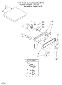 TOP AND CONSOLE Diagram and Parts List for LGR3622DZ1  Whirlpool Dryer