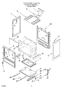 CHASSIS Diagram and Parts List for SF304PEEQ0  Whirlpool Range
