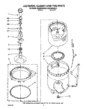 AGITATOR, BASKET AND TUB Diagram and Parts List for KAWE560WAL2  KitchenAid Washer