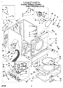 CABINET Diagram and Parts List for LGR7646AZ1  Whirlpool Dryer