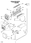 ICEMAKER PARTS, OPTIONAL PARTS (NOT INCLUDED) Diagram and Parts List for 5VES3FHGRS02  Whirlpool Refrigerator