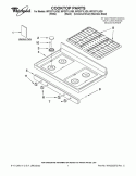 COOKTOP PARTS Diagram and Parts List for WFG371LVQ0  Whirlpool Range