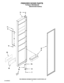 FREEZER DOOR PARTS Diagram and Parts List for 3WSC20N4AY00  Whirlpool Refrigerator
