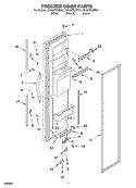 FREEZER DOOR Diagram and Parts List for GD25FFCHT01  Whirlpool Refrigerator