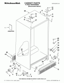 CABINET PARTS Diagram and Parts List for KSRS22MWMS00  KitchenAid Refrigerator