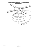 LOWER WASHARM AND STRAINER Diagram and Parts List for 4KUDP220T3  KitchenAid Dishwasher