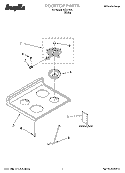 COOKTOP PARTS Diagram and Parts List for IHE37301  Inglis Range