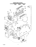 ICEMAKER Diagram and Parts List for GD2SHGXLQ01  Whirlpool Refrigerator