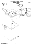 TOP AND CABINET, LIT/OPTIONAL Diagram and Parts List for LLT8233AW2  Whirlpool Washer