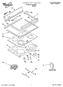 COOKTOP PARTS Diagram and Parts List for GJP85802  Whirlpool Range
