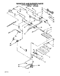 MANIFOLD AND BURNER, LIT/OPTIONAL Diagram and Parts List for SE960PEYN3  Whirlpool Range