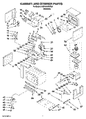 CABINET AND STIRRER PARTS Diagram and Parts List for KEHU309SSS00  KitchenAid Microwave Oven Combo