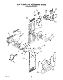AIR FLOW AND RESERVOIR Diagram and Parts List for KSSS36DWW01  KitchenAid Refrigerator